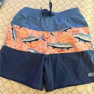 Vineyard Vine’s - Kids Swim Trunks with Fish Print